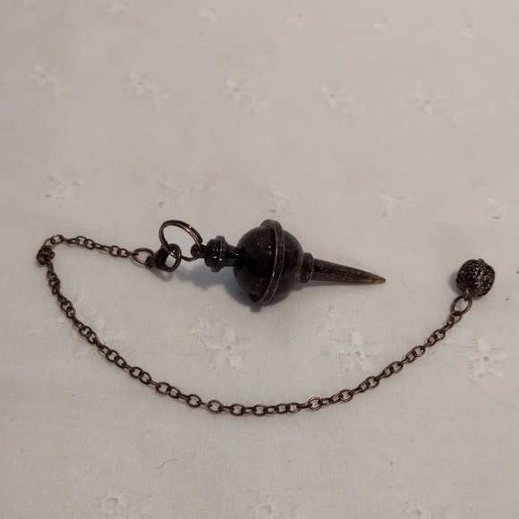 Antique-Copper Cone Pendulum - Picture 2 of 4